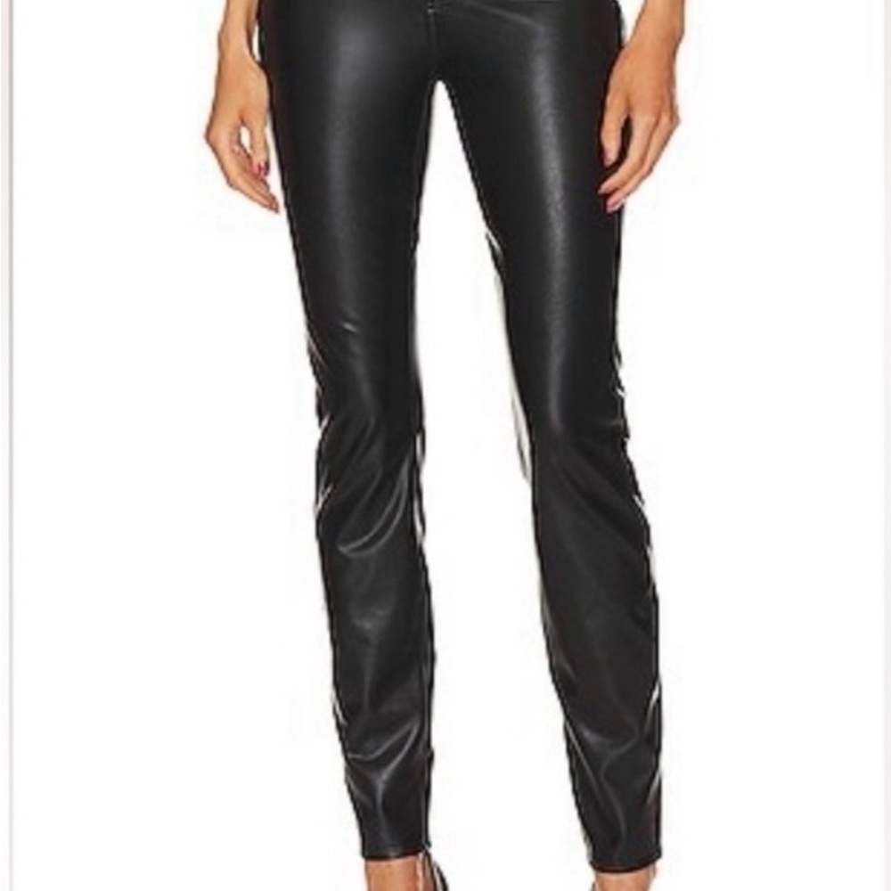 Veronica Beard Faux Leather Skinny Pants - Black